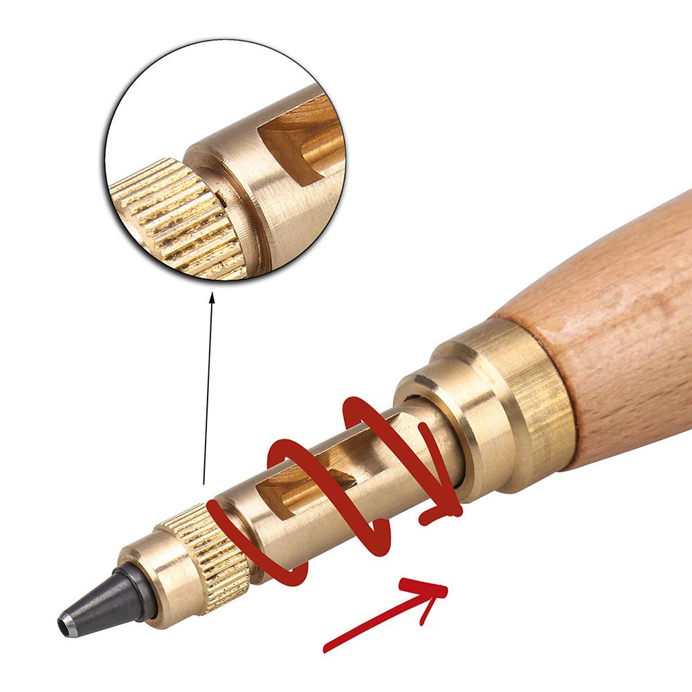 diy自动皮带冲 无声打孔器 多功能皮雕冲子 皮革冲气眼冲孔器圆冲