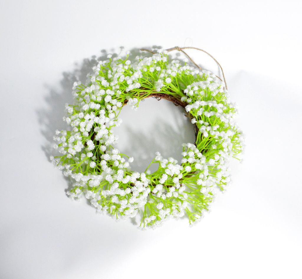 厂家直销仿真花门饰门环壁饰墙饰家居装饰满天星花环批发挂饰