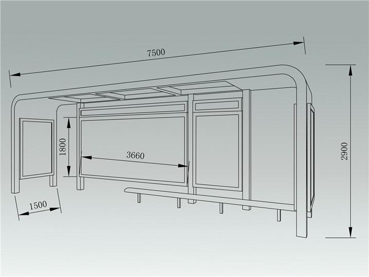 仿古候车亭 公交站台生产厂家 不锈钢宣传栏制作 专业设计定做