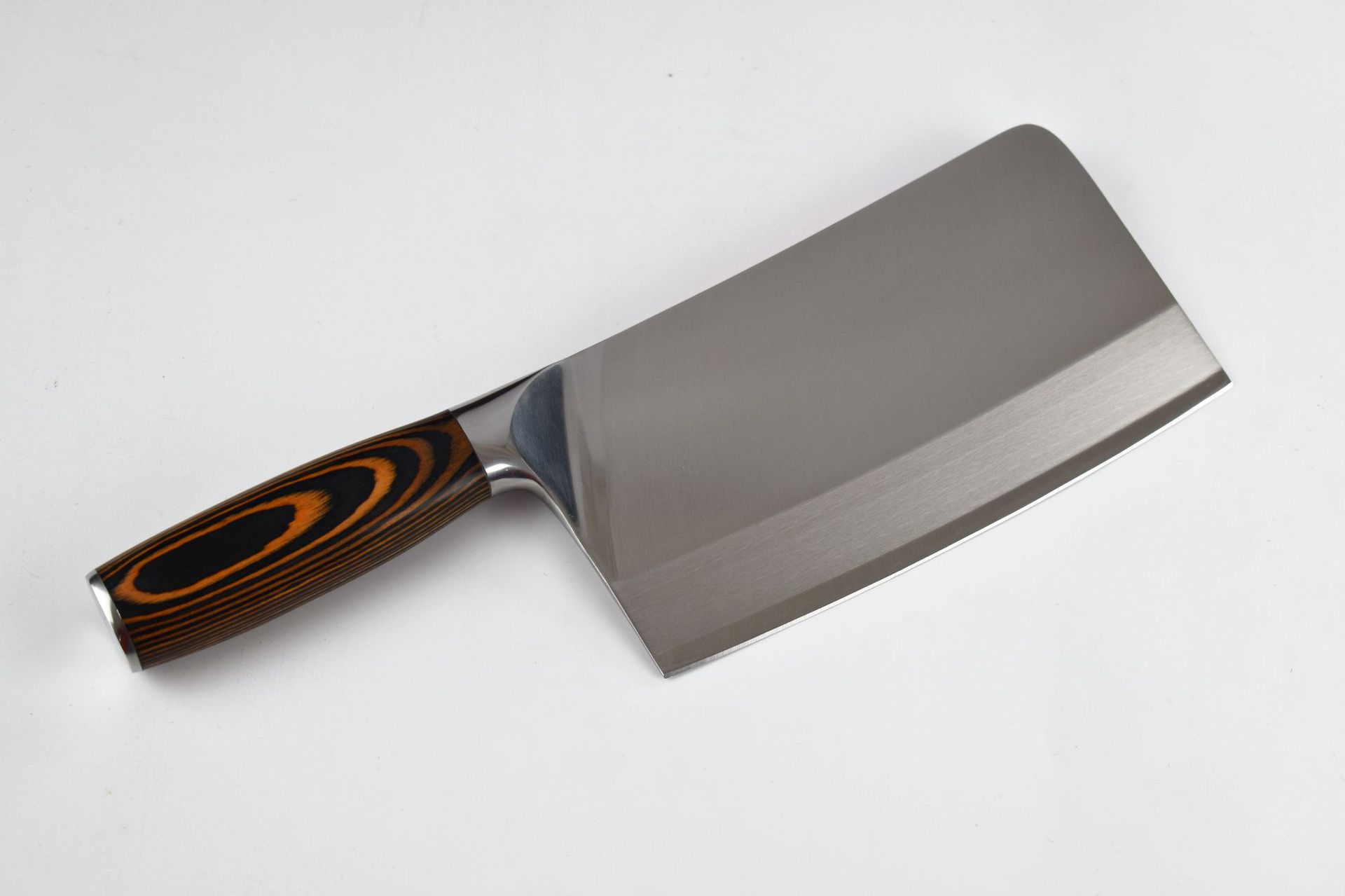 阳江菜刀 厨房刀具 双钢头黑黄彩木圆柄砍骨刀 德国4116材质