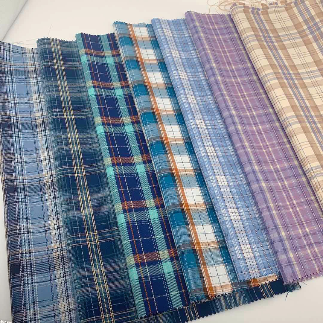 制服百褶裙格子面料 jk成品布 全涤色织格 领带领结箱包布