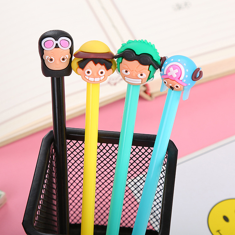 Cartoon Student Pen Creative Stationery Cute Character Gel Pen High Quality Office Supplies Black Water-Based Sign Pen