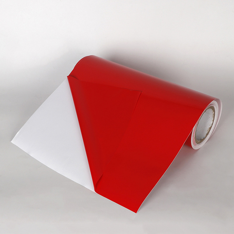 不干胶红色pvc防水背胶标签纸 不干胶即时贴户外广告贴纸不可打印