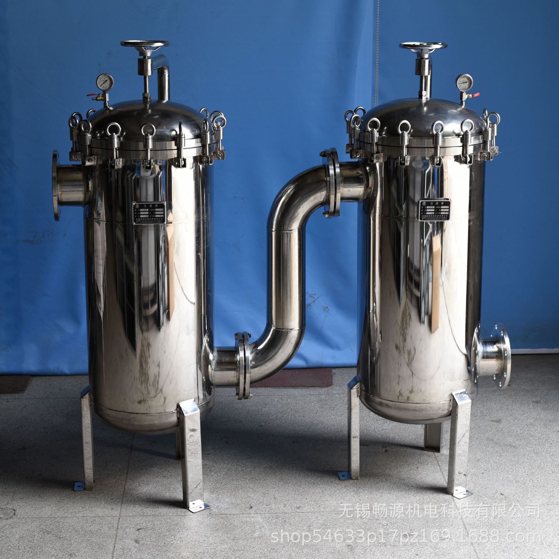工厂直销四袋式过滤器 不锈钢串联过滤器 大流量袋式过滤器