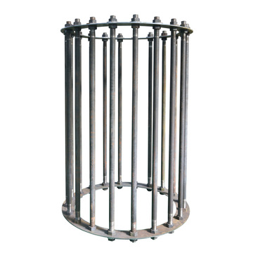 电力双头螺丝信号塔5g地脚螺栓焊接预埋环形地锚笼子定位法兰