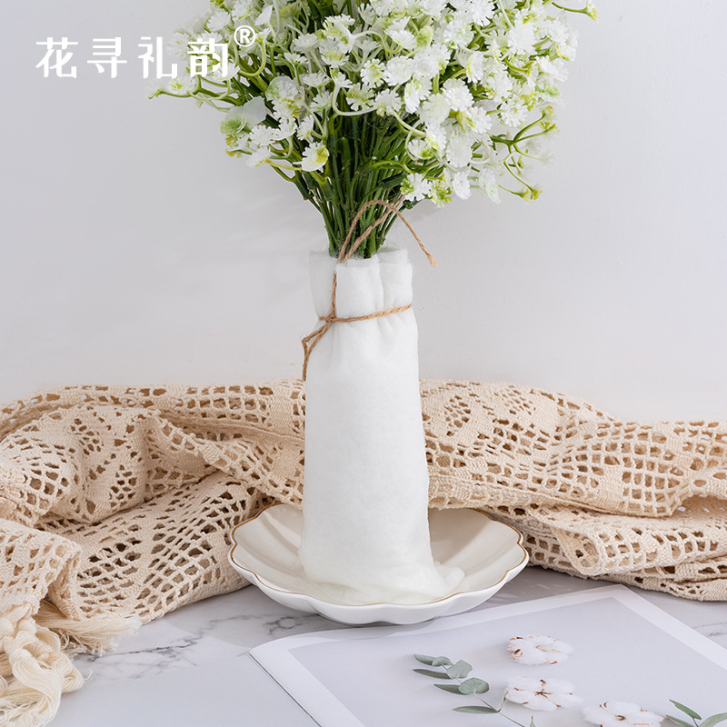 Flowers Water Retention Tissue Paper Moisturizing Cotton Flowers Wrapping Paper Material Bouquet Absorbent Root Water Storage Cotton Floral Material