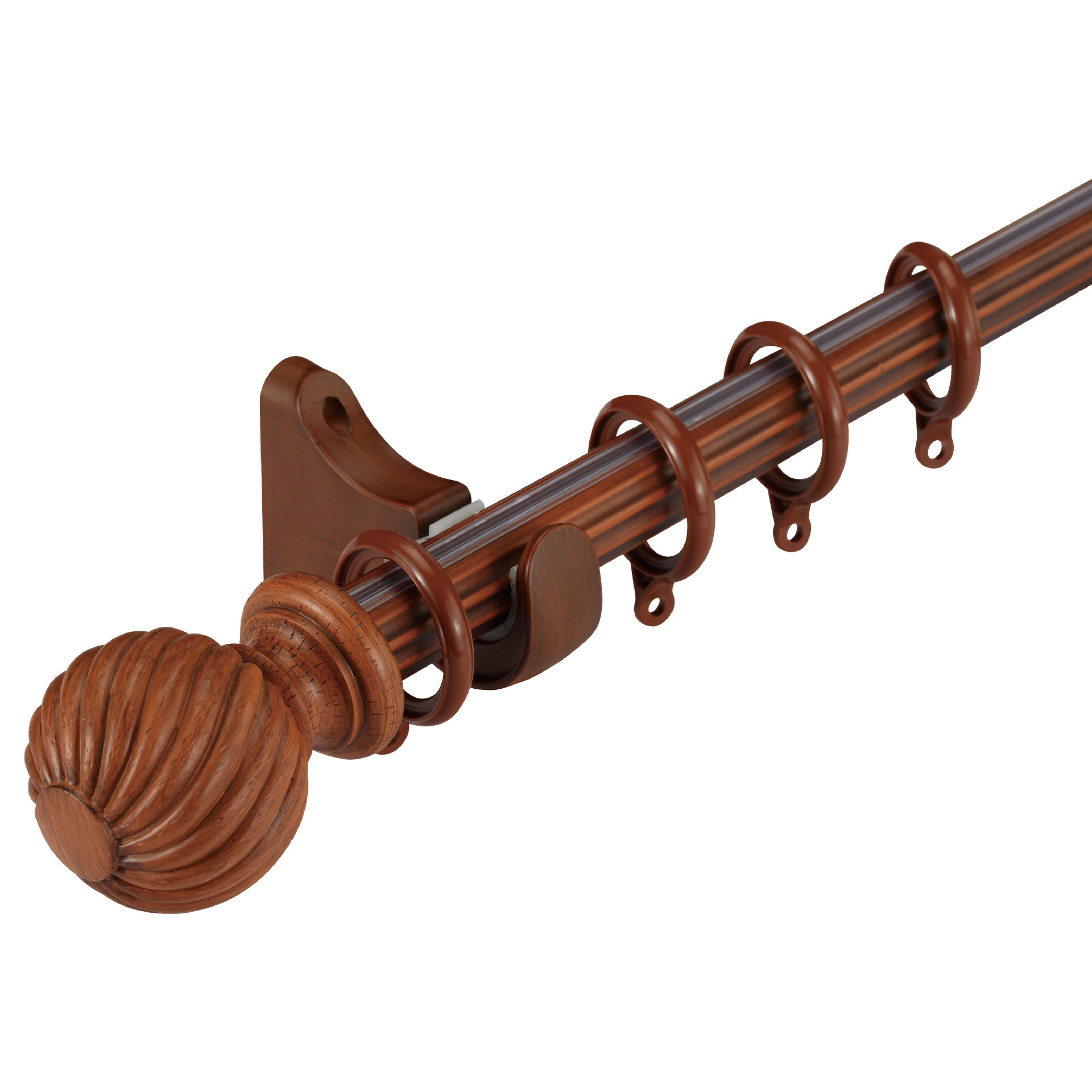 北欧简约罗马杆双杆窗帘轨道杆子黑色单杆侧装打孔加厚铝合金导轨-阿