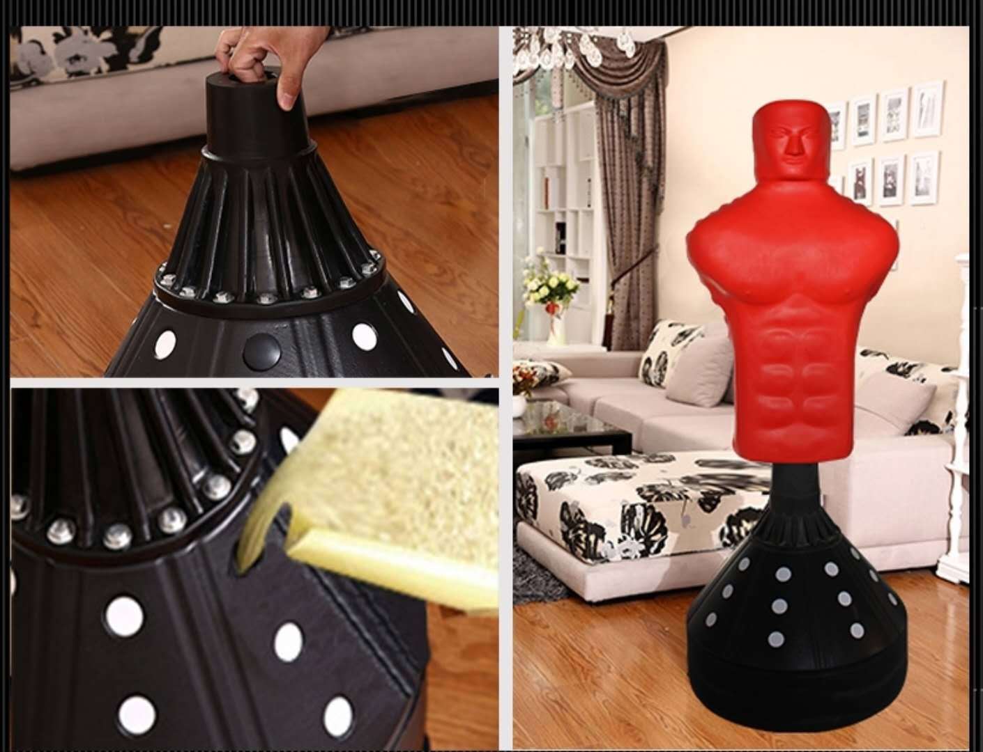 硅胶人形拳击沙袋不倒翁散打搏击武术仿真人型沙包跆拳道健身器材