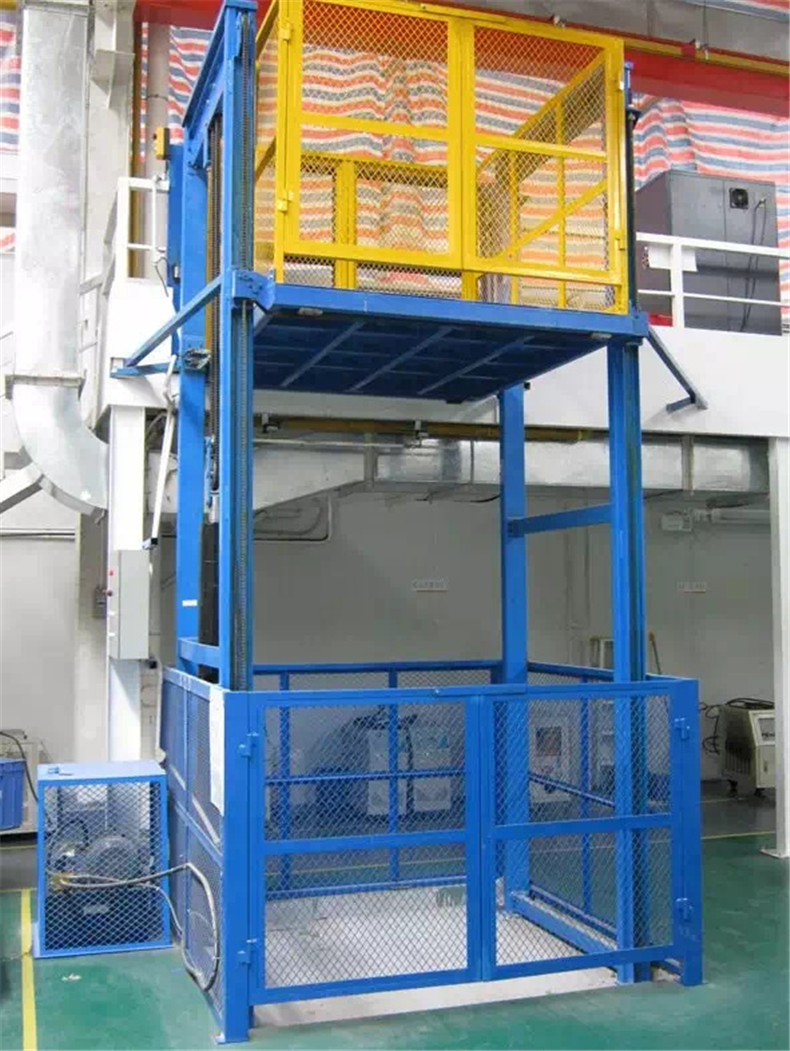 仓库厂房升降机平台 导轨式液压升降货梯 电动液压货梯