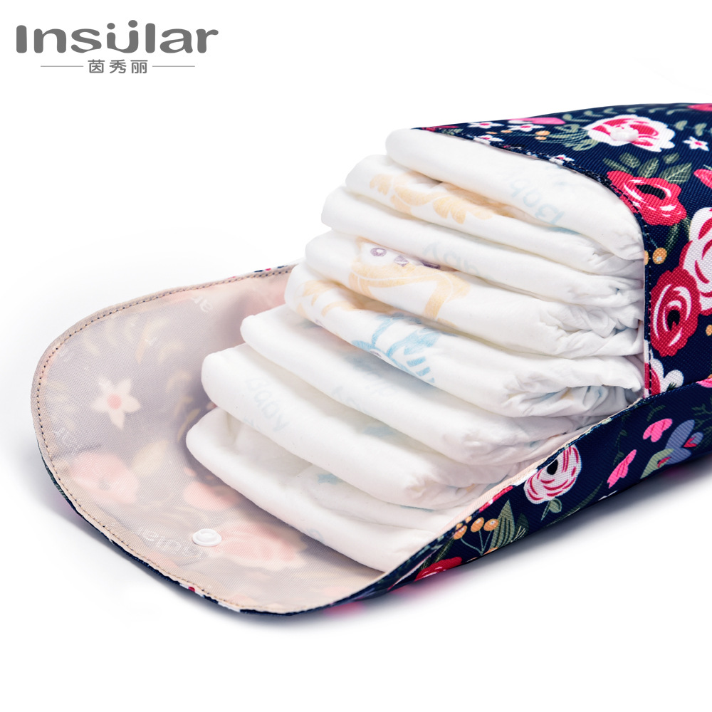 Insular Portable Baby Diaper Storage Bag Baby Going out Multifunctional Baby Diapers Storage Bag Diaper Bag