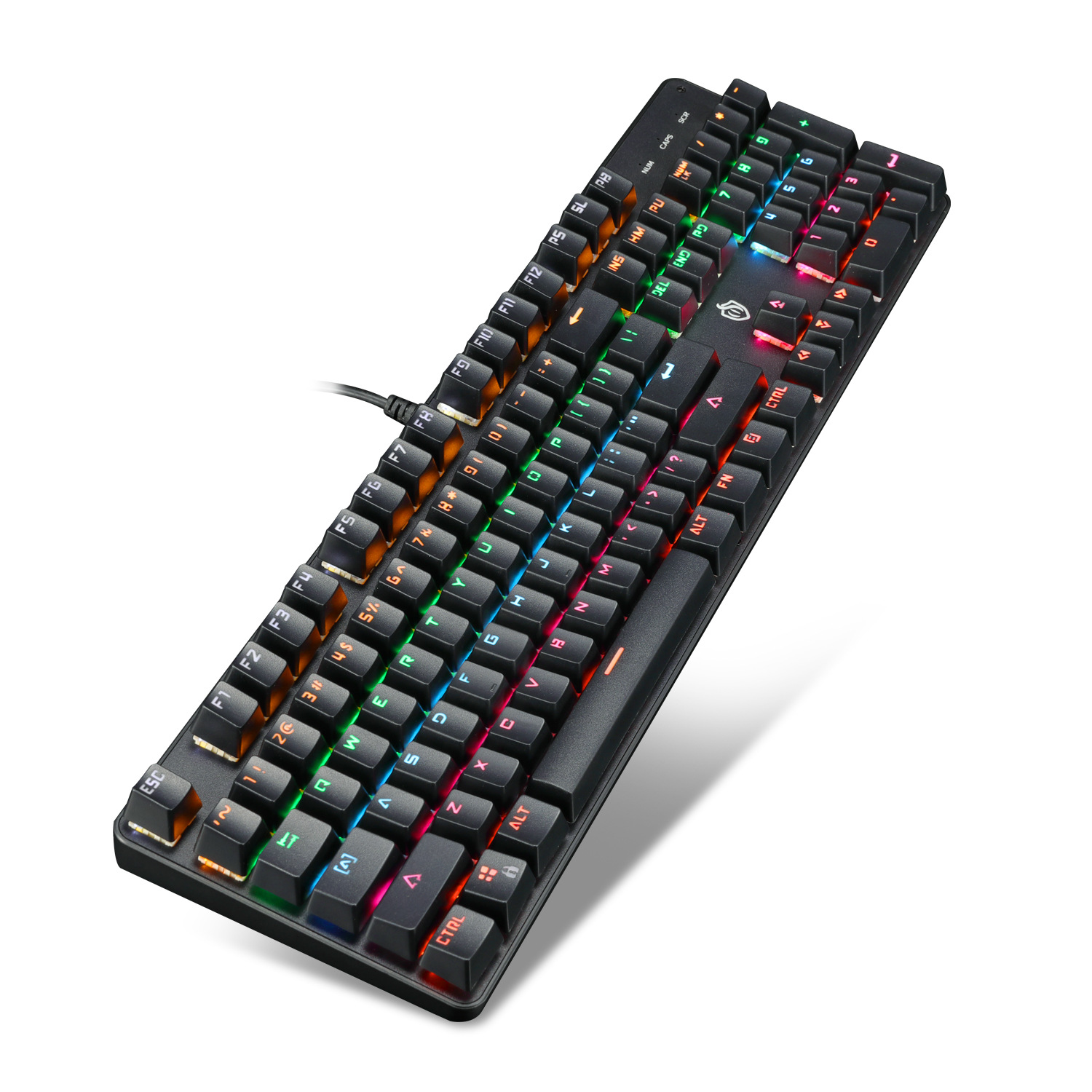 美尚e族901 9种灯效 吃鸡专用台式电脑笔记本游戏有线青轴104键