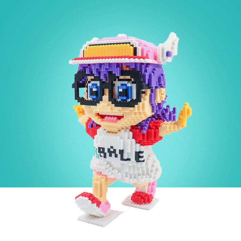 鑫哲奔跑阿拉蕾创意益智钻石中颗粒积木玩具拼插减压diy积木玩具