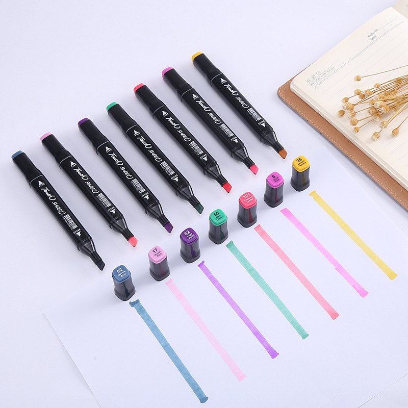 新款touch双头油性酒精手绘马克笔 学生设计记号笔荧光笔厂家批发