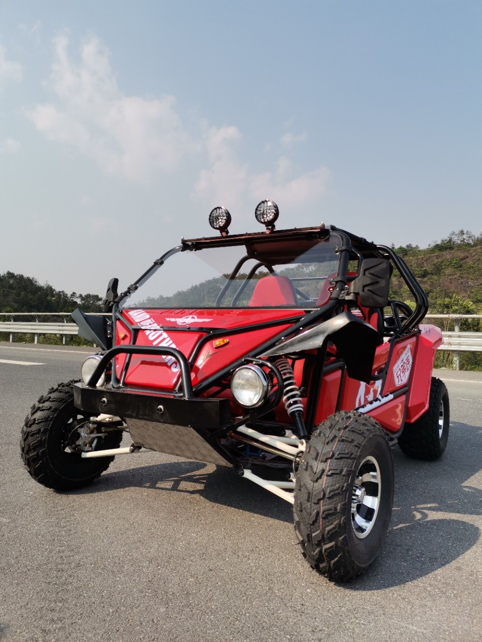 北极天四轮300cc水冷沙滩车山地沙漠越野摩托方向盘双座卡丁车utv