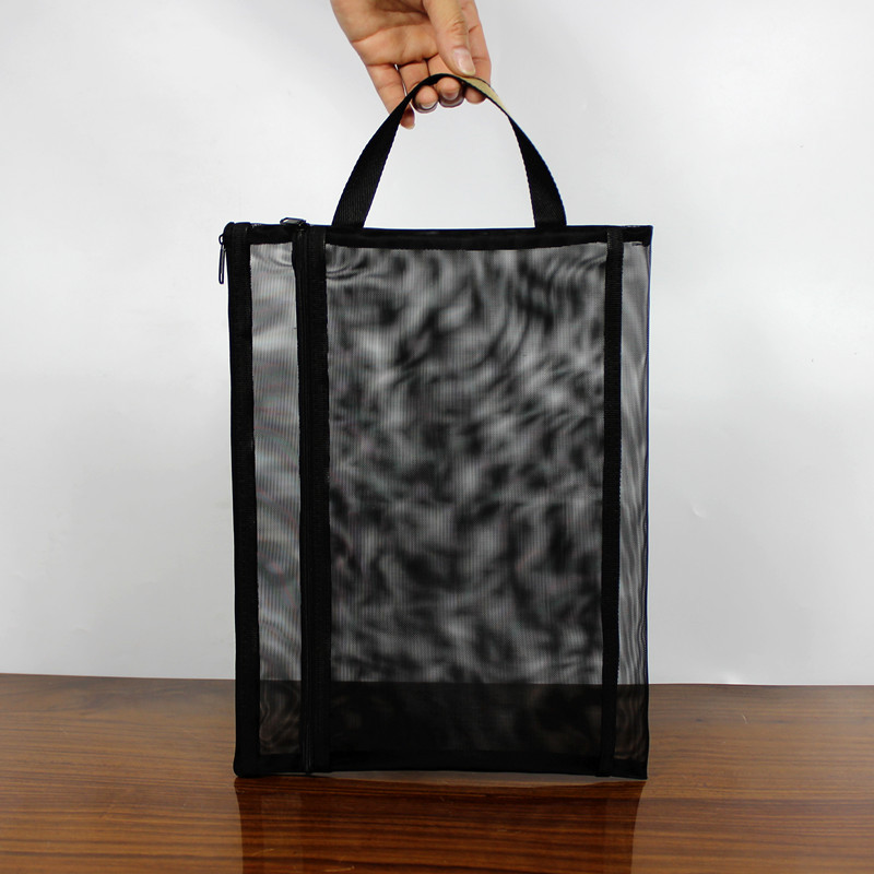 透明网纱a4a5a6资料袋学生试卷书袋文具单据收纳办公文件袋5个装