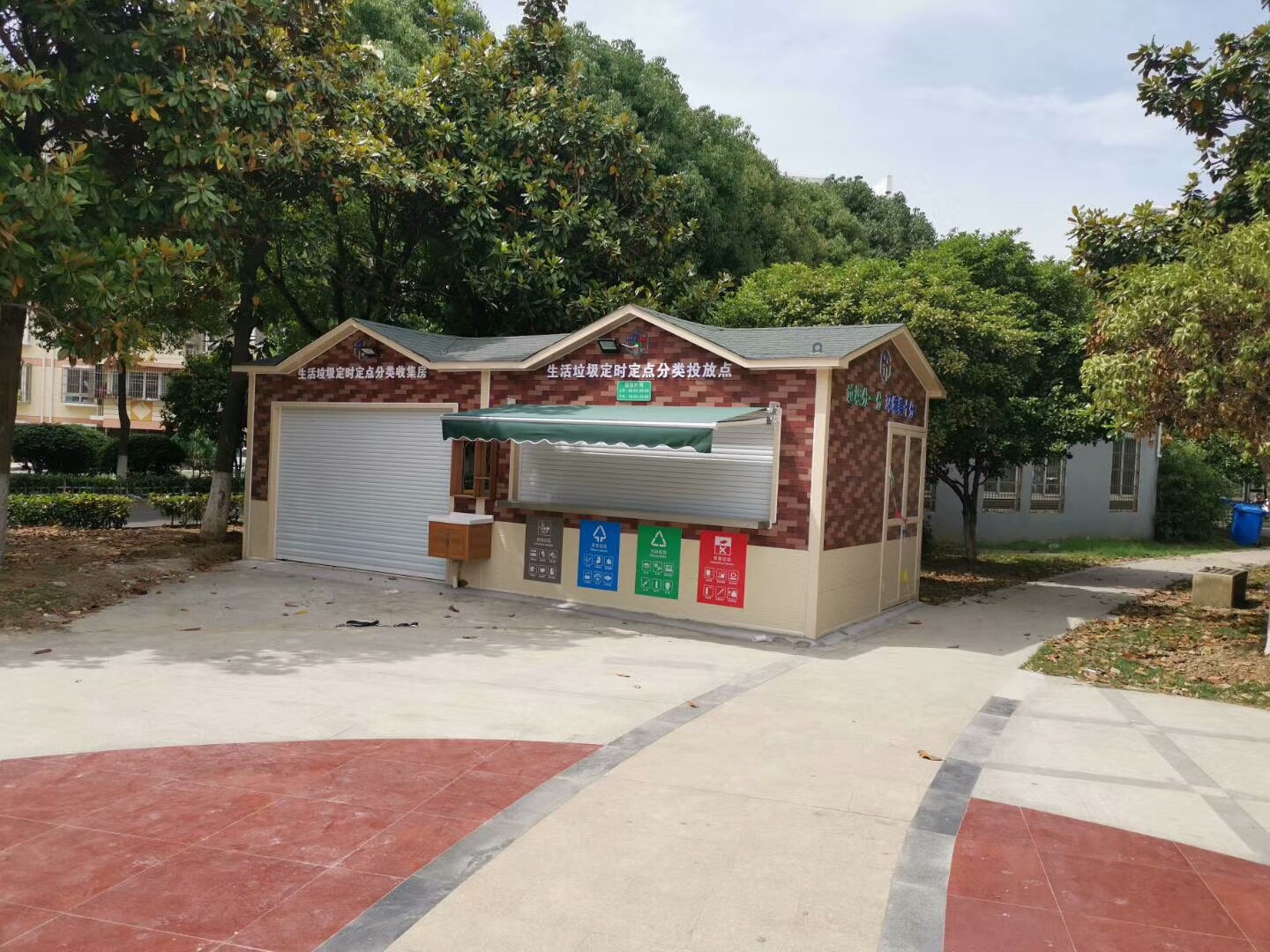 杭州岗亭厂家直销垃圾分类屋垃圾收集房社区垃圾分类房医院垃圾房