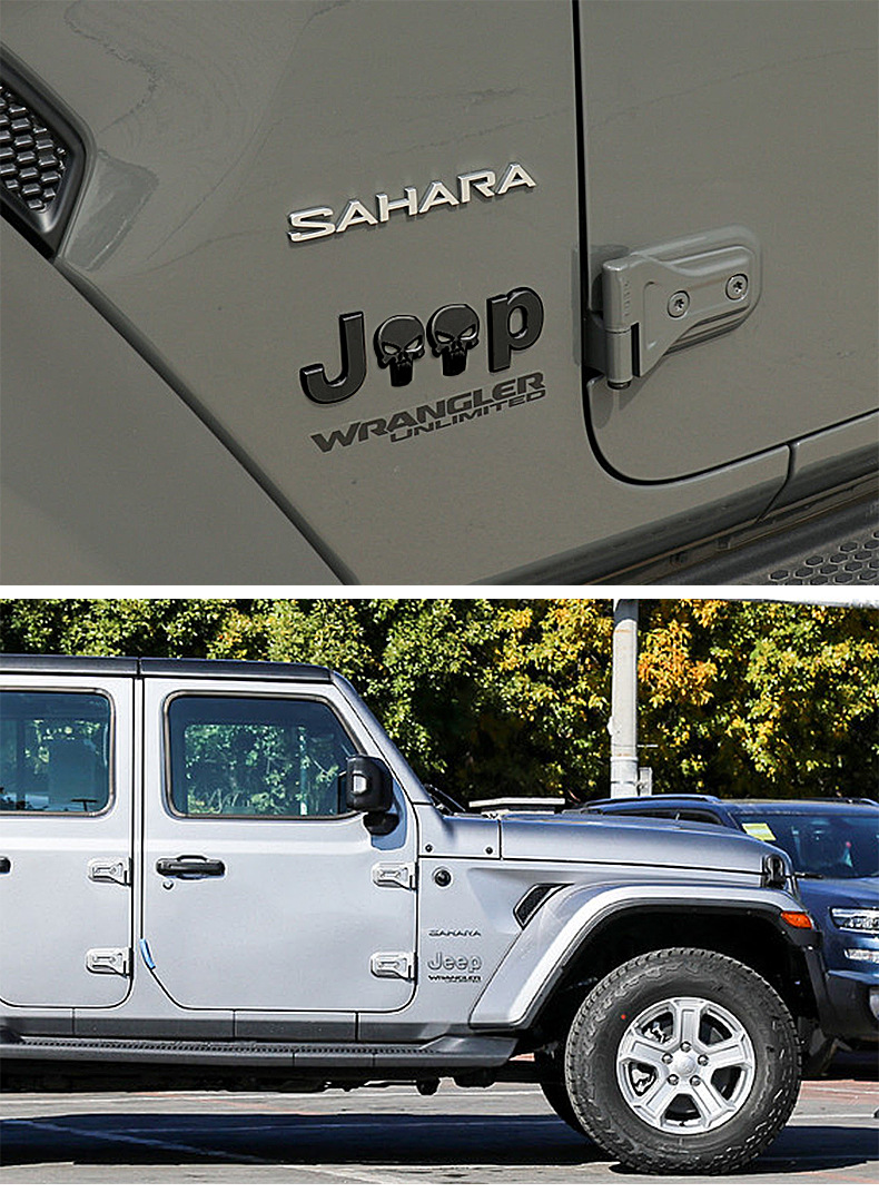 汽车改装车标车贴牧马人自由光侠客大切诺基尾标车身贴车标贴