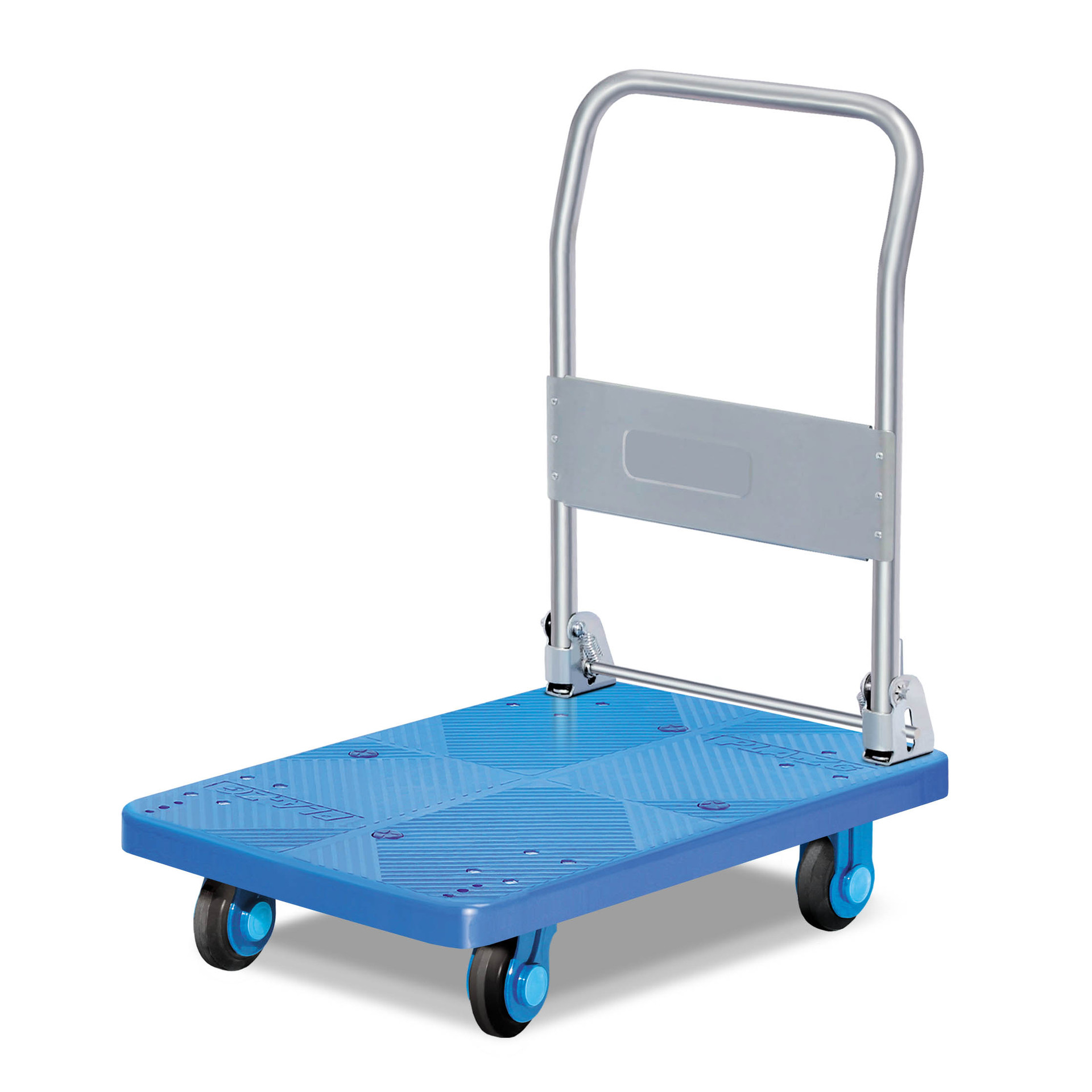 供应手推车塑料车板工具车 折倒扶手静音推车