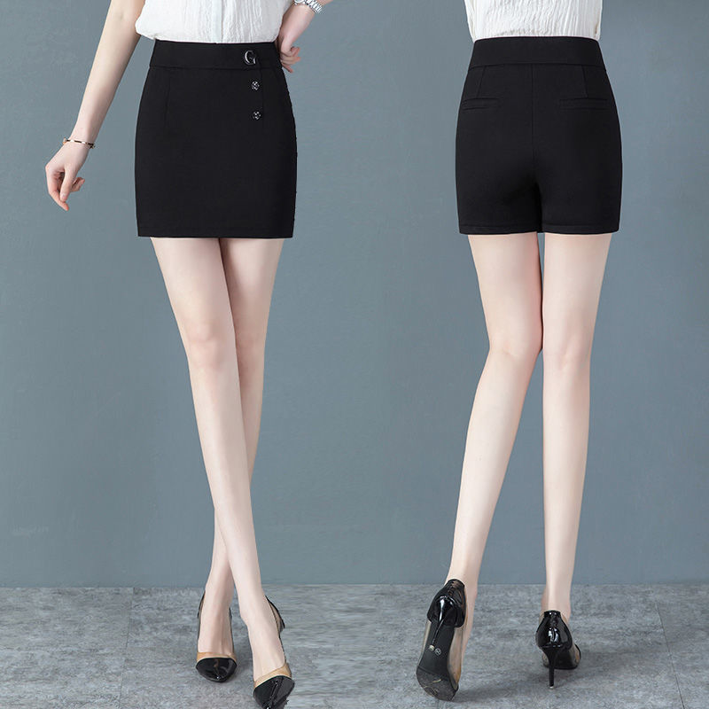 前裙后裤女夏季新款松紧腰包臀裙假两件短裤半身裙一步裙