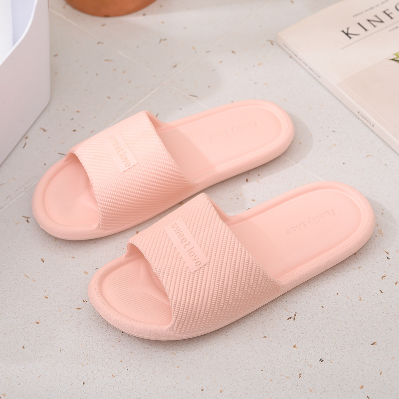 2023 New Home Slippers Summer Non-Slip Indoor Couple Household Sandals Women's Lightweight and Wear-Resistant Home Slippers