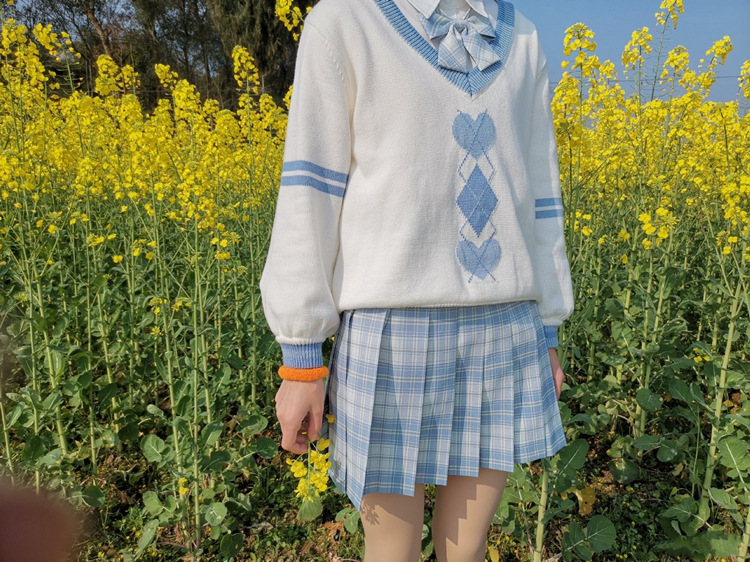 日系学院高腰格子【白溟】格裙 jk制服裙 半身裙百褶裙百折裙校服