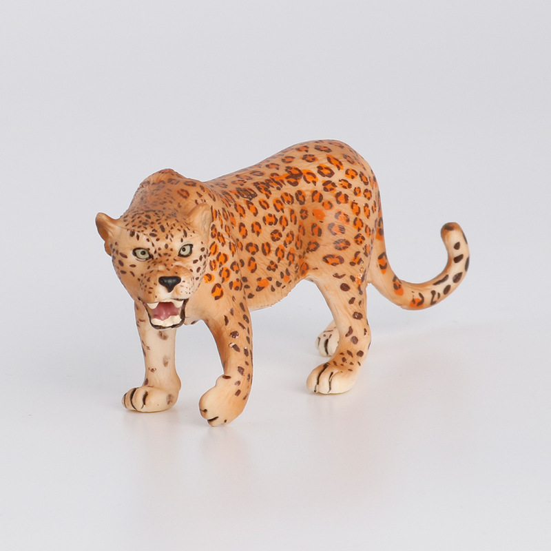 跨境仿真野生动物模型 小花豹模型 大花豹 豹子儿童实心玩具摆件