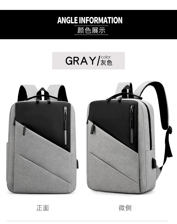 Backpack Men's 2022 New Fashion Brand Large Capacity Multi-Purpose Briefcase Reflective Casual Handbag