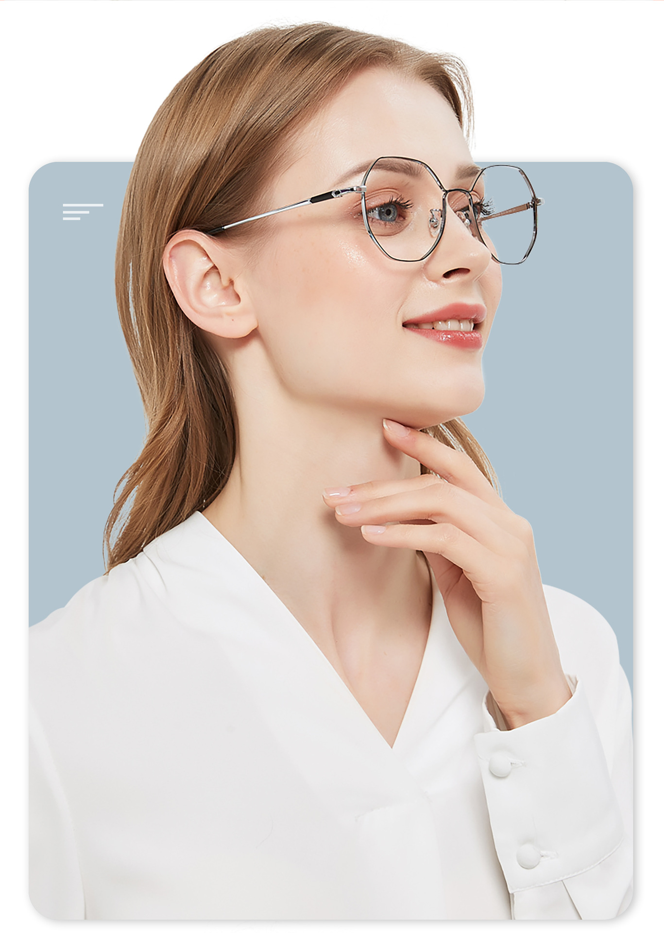 2020新款复古近视防蓝光眼镜女金属网红钛合金眼镜框男多边形成品-阿