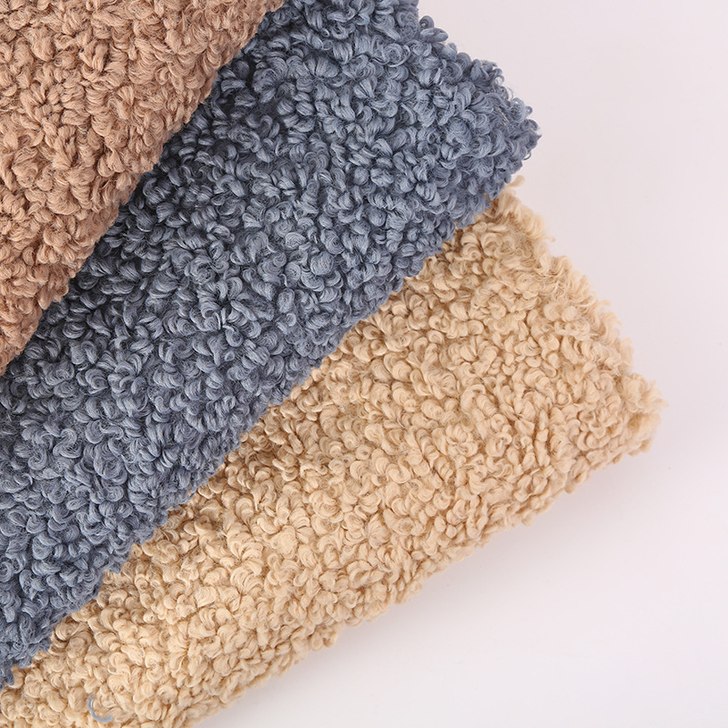 羊羔绒小羊卷毛绒布料服装外套大衣布料毛绒玩具加厚面料厂家现货