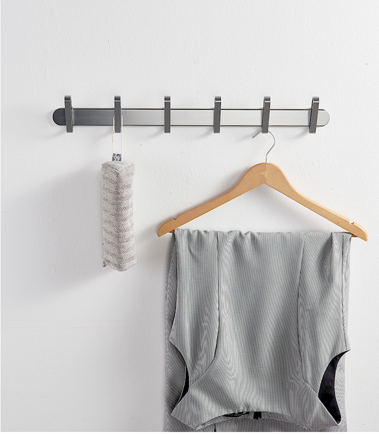 北欧黑色太空铝挂钩排钩创意厨卫门后铝合金衣帽钩挂衣钩勾