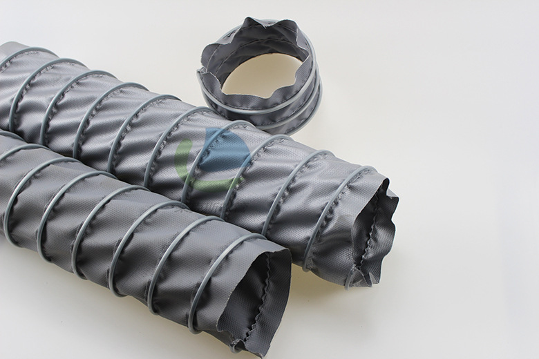 耐400度高温软管高温通风管伸缩软管耐负压排风管夹布伸缩风管