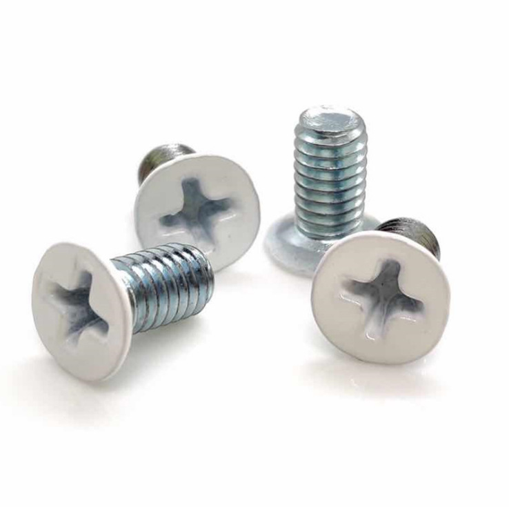 厂家直销头部烤漆沉头十字自攻螺丝沉头彩色螺丝碳钢白锌烤漆螺丝