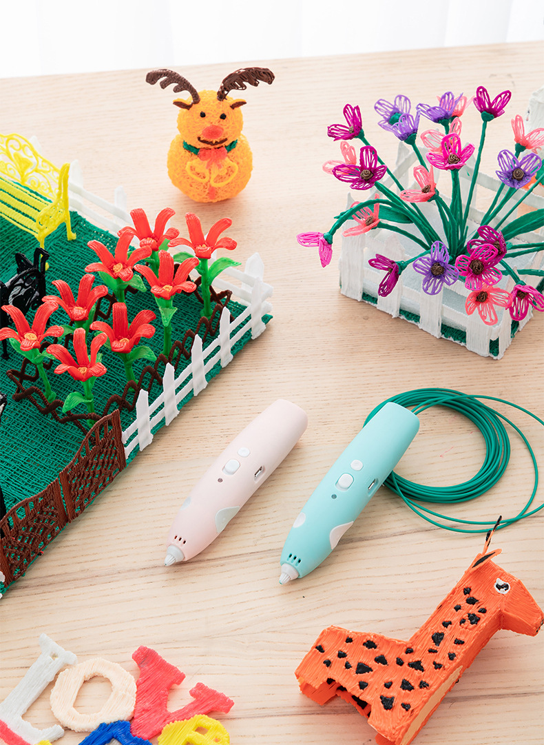 得力74860-3d绘画笔套装(蓝色,粉色)