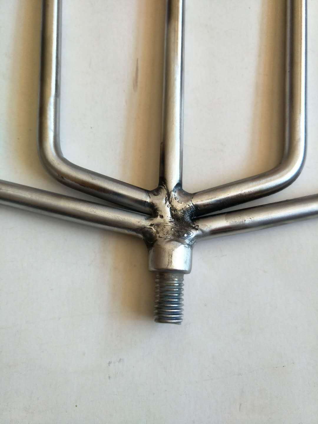 垂钓配件不锈钢鱼叉m10大口径木柄连接头加粗加大扁尖平叉鱼叉头