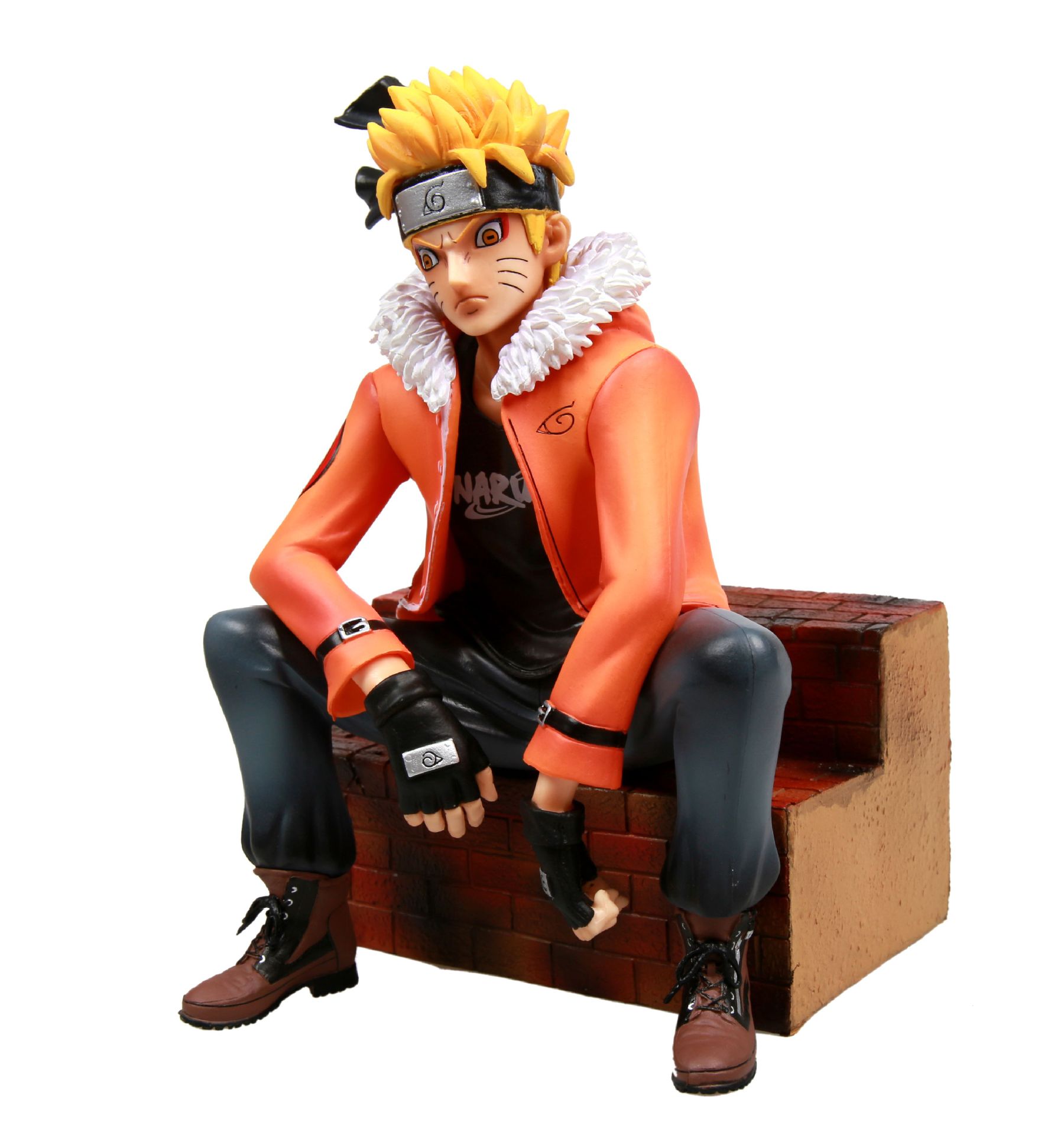 火影忍者 头目 gk 潮牌 黑社会 鸣人 坐姿 雕像 手办摆件模型
