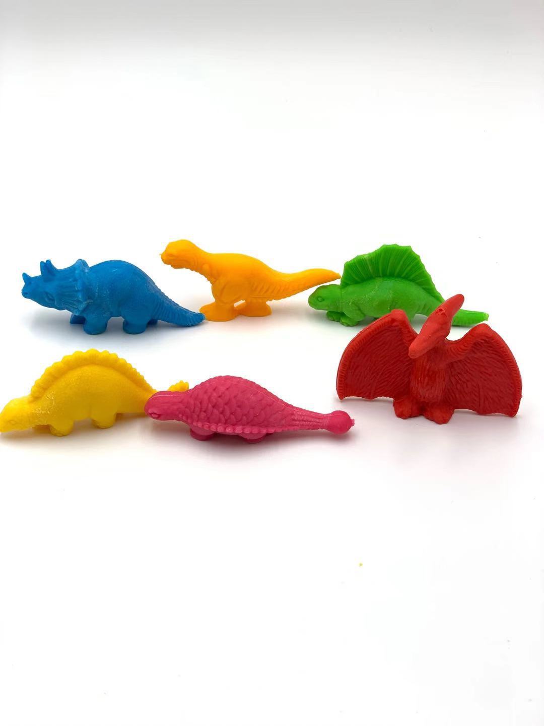 侏罗纪恐龙世界笔帽橡皮擦组合霸王龙剑龙三角龙男孩幼儿园奖品批