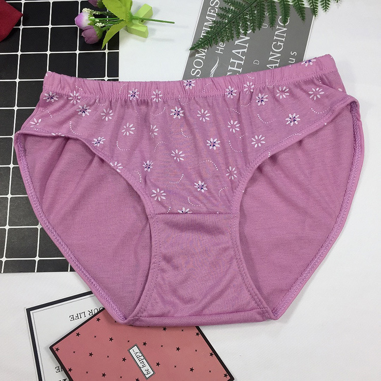 女士三角裤印花竹纤维加大码中老年女人内裤超低价地摊批发-阿里巴巴