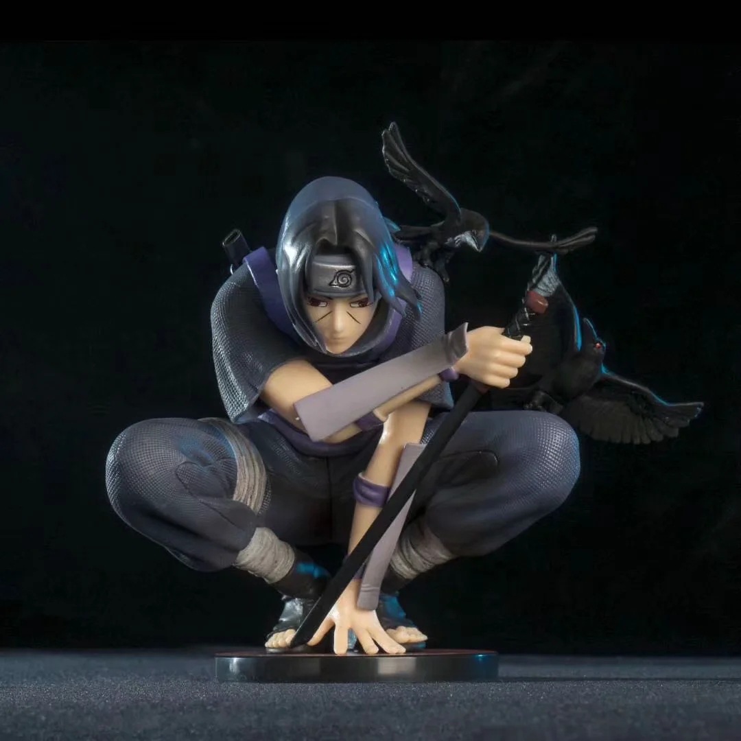 火影忍者 晓组织 暗部鼬 蹲姿 乌鸦 宇智波鼬 模型动漫手办摆件