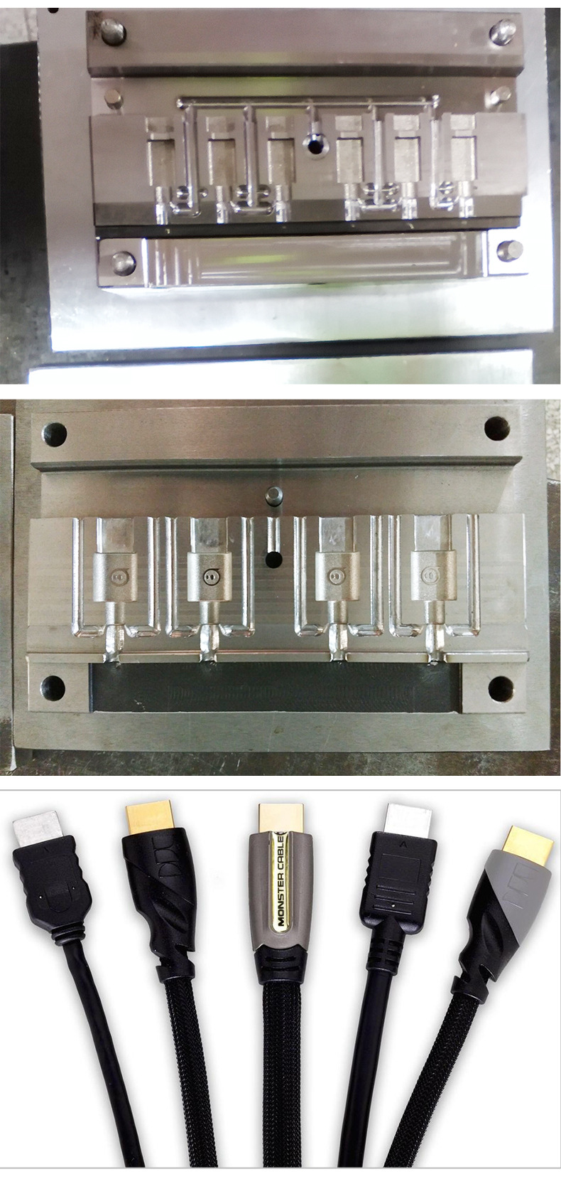 插头模具定制加工usb手机数据线插头模具/立式注塑包胶模具厂家