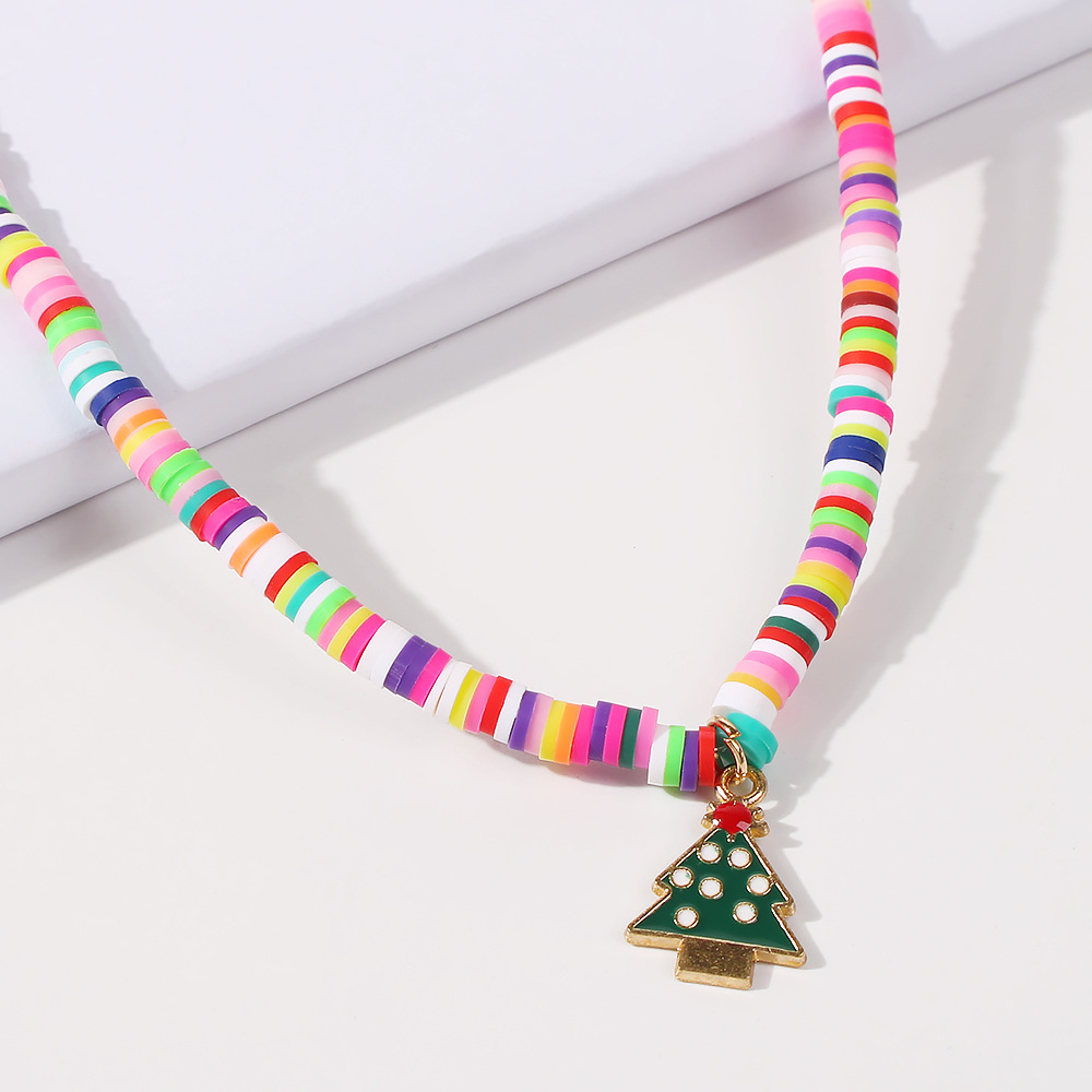 n7818欧美合金圣诞项链 圣诞滴油老人麋鹿铃铛吊坠链热销圣诞礼物