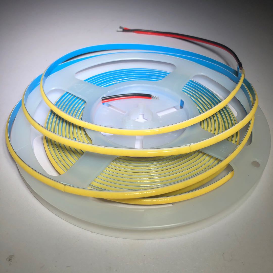 cob双色温灯带灯条5mm窄板cob灯带彩色rgb12v灯带320灯384灯480灯