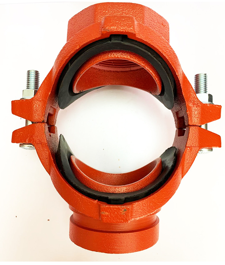 沟槽机械四通沟槽管件卡箍消防管道配件消防配件沟槽管厂家批发