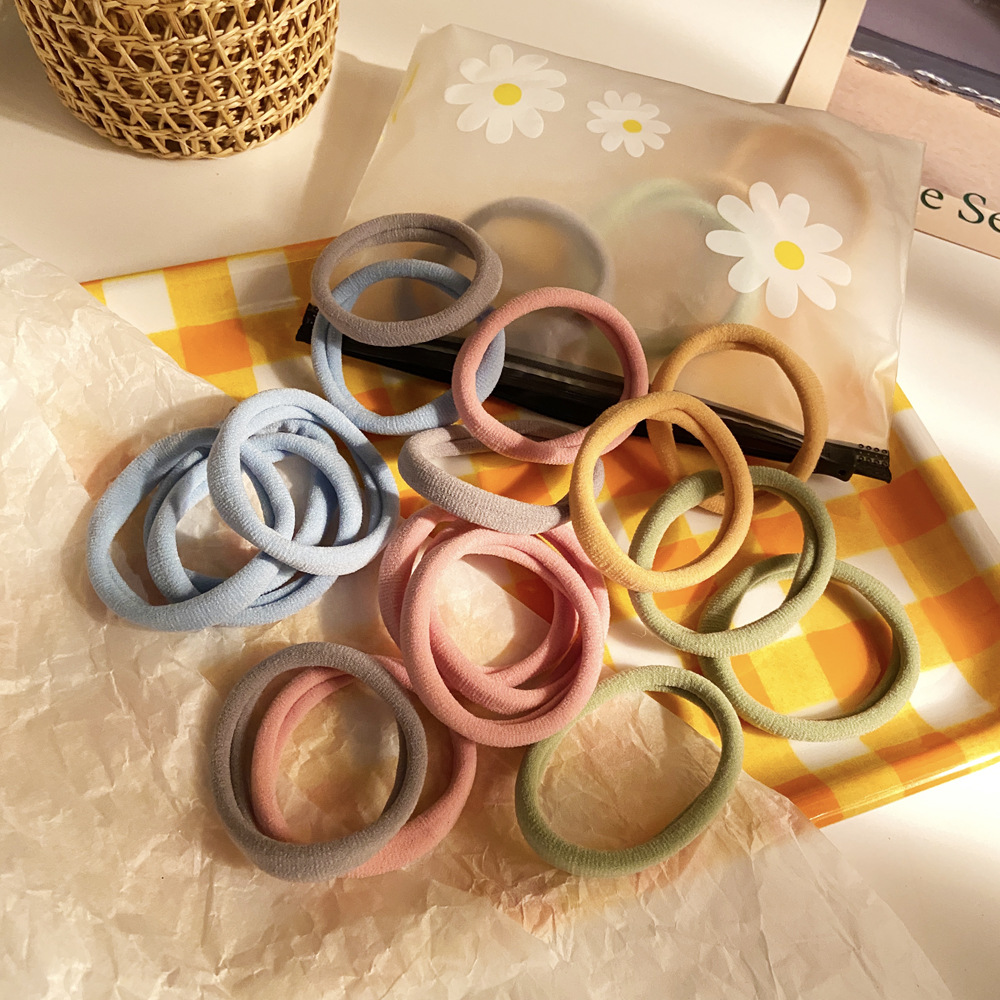 网红头绳女皮筋扎头ins森系发圈发绳韩国简约黑色粗扎马尾小皮套