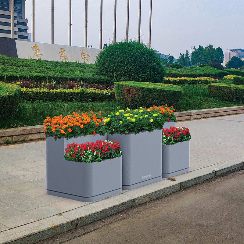 户外景观花箱组合步行街室外花架落地长方形花槽定制市政工程花坛