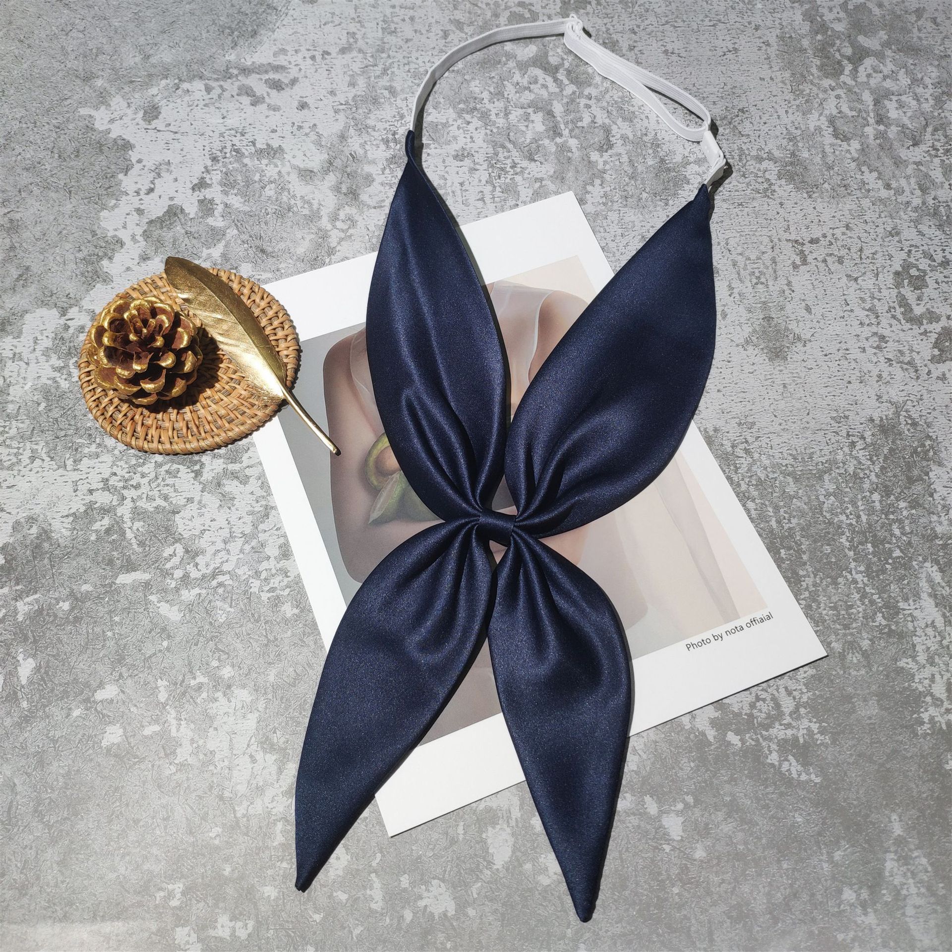 经典纯色金鱼草结领结水手服制服配饰女士免打jk纯色领结领花批发