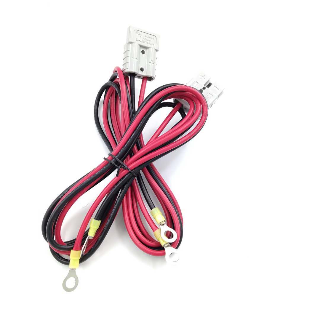 热销安德森电源线 电瓶充电安德森插头线 安德森鱼夹转换链接线