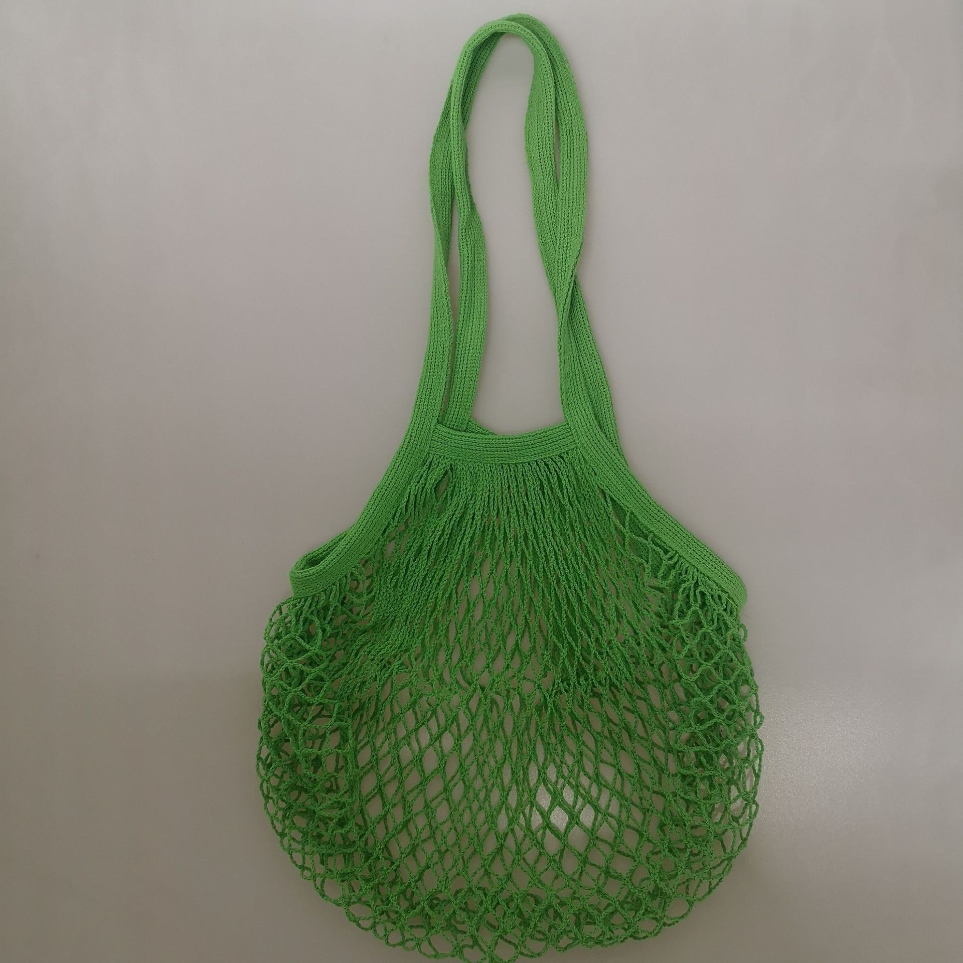 厂家直销全棉网兜水果蔬菜网兜宽带长短提手棉网兜超市购物棉网袋