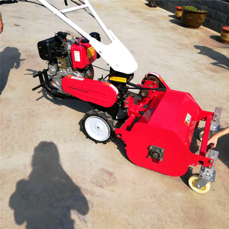 花圃园林碎草灭草机 手扶式前置式田园碎草机 柴油碎草机