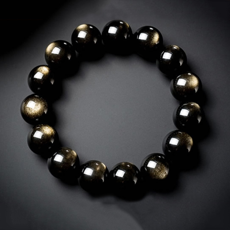 黑曜石金曜石貔貅手链男貔貅手串招财皮丘佛珠手饰品 工厂直销