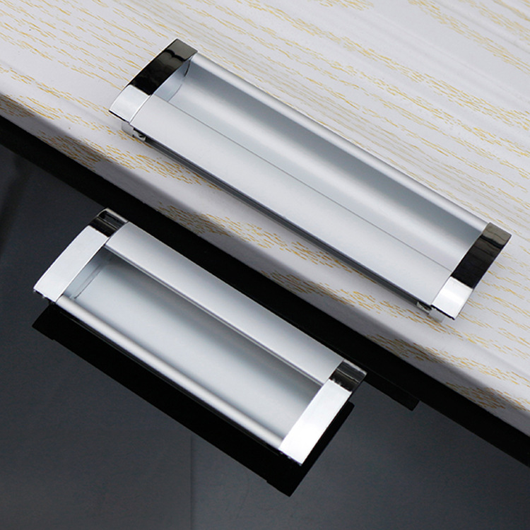 柜门衣柜暗装拉手隐藏式嵌入式拉手抽屉暗把手铝合金隐形把手